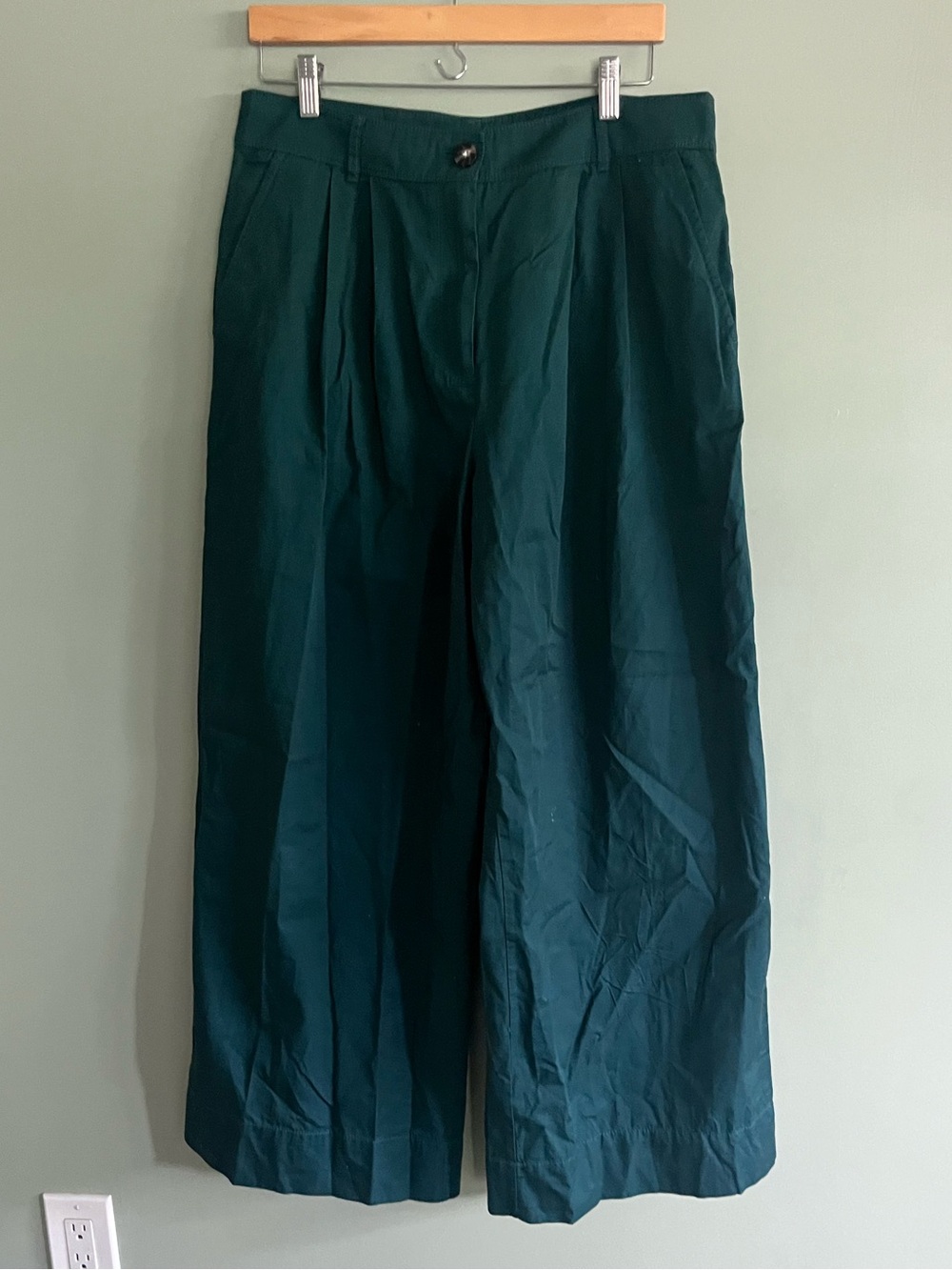 Wide-Leg Pants Deep Green